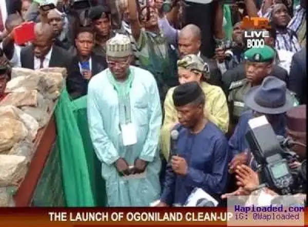 Photos: VP Osinbajo & Others At The Ogoni Land For The Niger Delta Cleanup Exercise